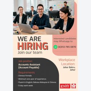 Vacancy for Accounts Assistant